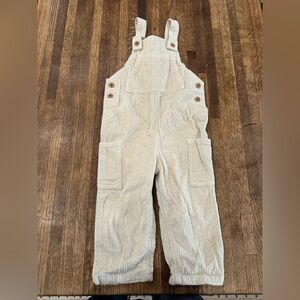 Little Co Lauren Conrad Cream Corduroy Toddler Overalls 2T